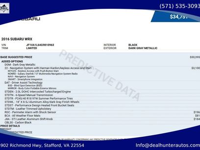 Used 2016 Subaru WRX Limited