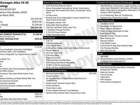 Certified 2023 Volkswagen Atlas SE w/ Panoramic Sunroof Package FWD image 29