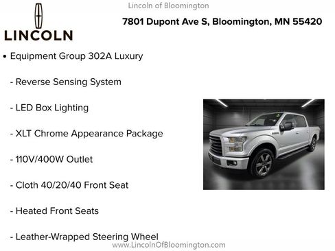Used 2016 Ford F150 XLT w/ Equipment Group 302A Luxury AWD/4WD image 9