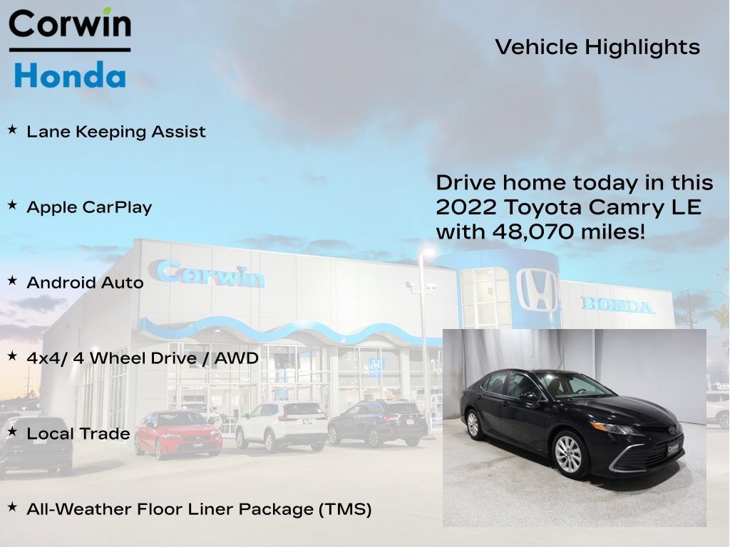 Used 2022 Toyota Camry LE AWD/4WD image 6