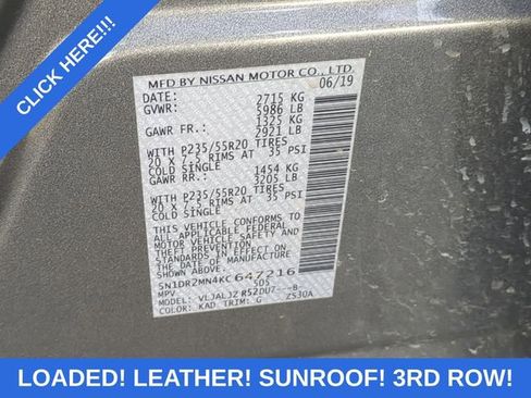 Used 2019 Nissan Pathfinder Platinum w/ Cargo Package image 43