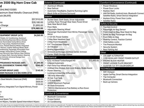 Used 2022 RAM 3500 Big Horn w/ Level B Equipment Group AWD/4WD image 6