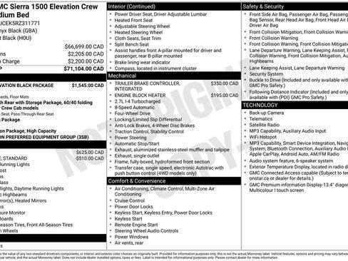 Used 2024 GMC Sierra 1500 Elevation w/ LPO, Elevation Black Package AWD/4WD image 28
