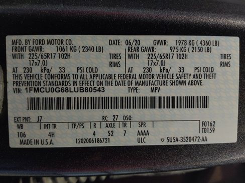 Used 2020 Ford Escape SE FWD image 33