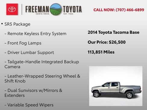 Used 2014 Toyota Tacoma Base w/ SR5 Package image 9