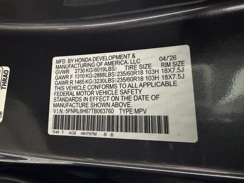 New 2026 Honda Odyssey EX-L image 18