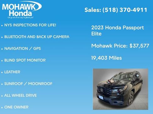 Certified 2023 Honda Passport Elite image 8