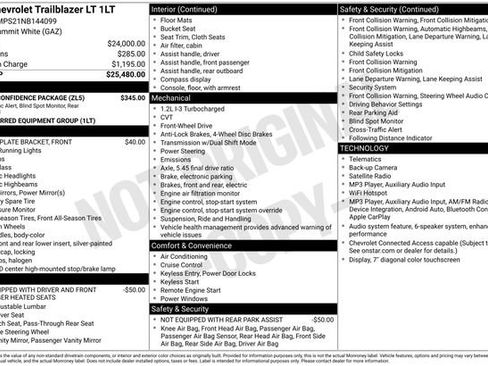 Used 2022 Chevrolet TrailBlazer LT w/ Driver Confidence Package FWD image 5