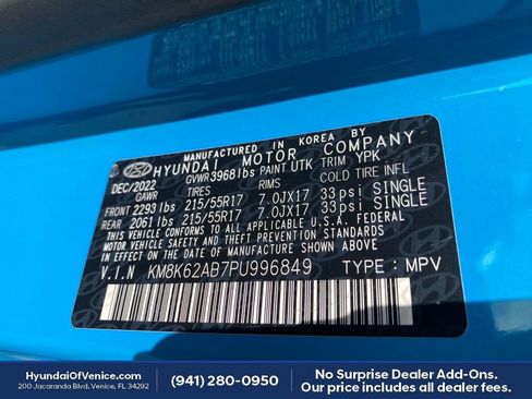 Certified 2023 Hyundai Kona SEL w/ Cargo Package FWD image 24