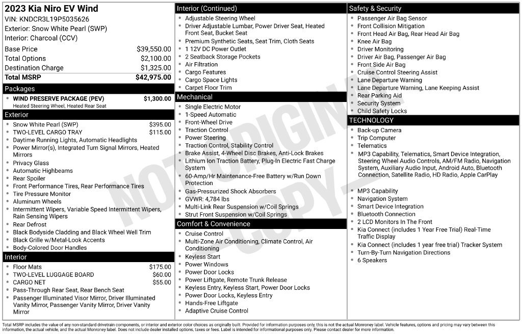 Used 2023 Kia Niro Wind w/ Wind Preserve Package FWD image 18