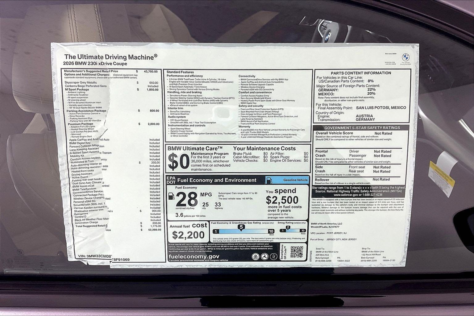 New 2026 BMW 230i xDrive Coupe w/ Premium Package AWD/4WD image 17