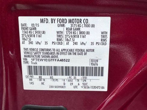 Used 2015 Ford F150 Lariat w/ Equipment Group 502A Luxury AWD/4WD image 20