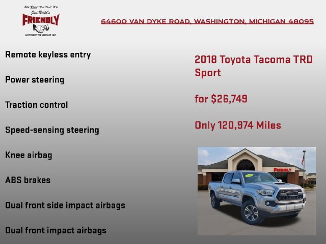 Used 2018 Toyota Tacoma TRD Sport w/ Technology Package AWD/4WD image 10
