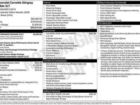 Used 2024 Chevrolet Corvette Stingray Preferred Conv w/ Z51 Performance Package RWD image 35