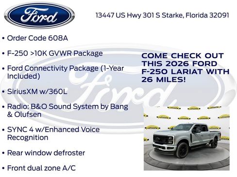 New 2026 Ford F250 Lariat w/ Black Appearance Package image 25
