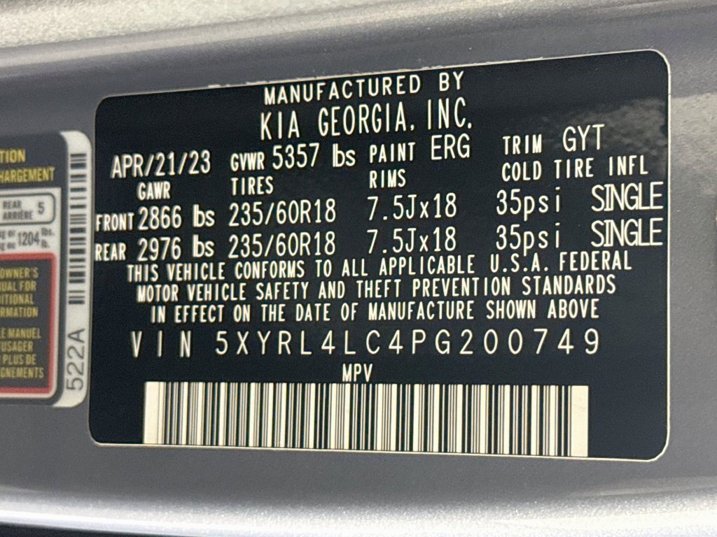 Used 2023 Kia Sorento S w/ Panoramic Sunroof Package FWD image 39