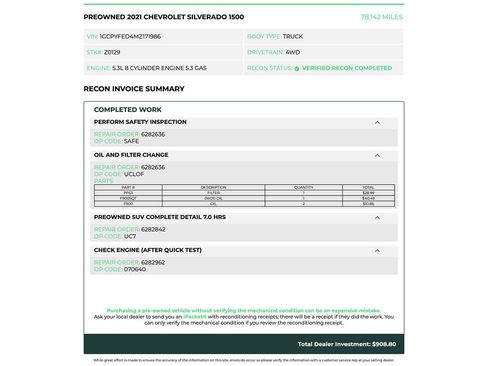 Used 2021 Chevrolet Silverado 1500 LT Trail Boss w/ Convenience Package II image 32