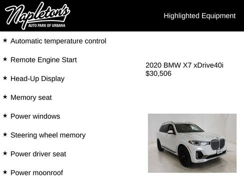 Used 2020 BMW X7 xDrive40i w/ Cold Weather Package AWD/4WD image 16