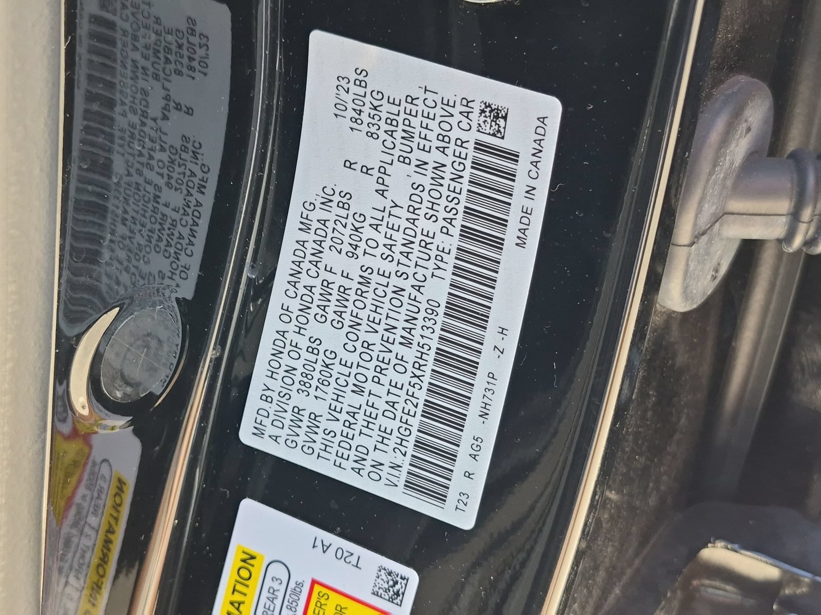 Certified 2024 Honda Civic Sport image 22