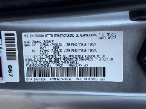 Used 2022 Toyota Tacoma SR w/ SX Package image 32