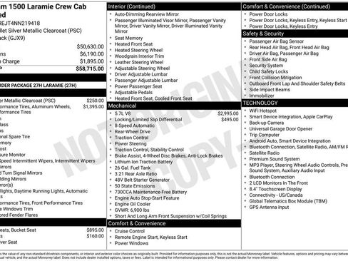 Used 2022 RAM 1500 Laramie RWD image 44