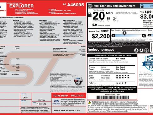 Used 2023 Ford Explorer ST w/ Equipment Group 401A AWD/4WD image 2