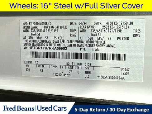 Certified 2024 Ford Transit 250 Low Roof w/ Exterior Upgrade Package image 23