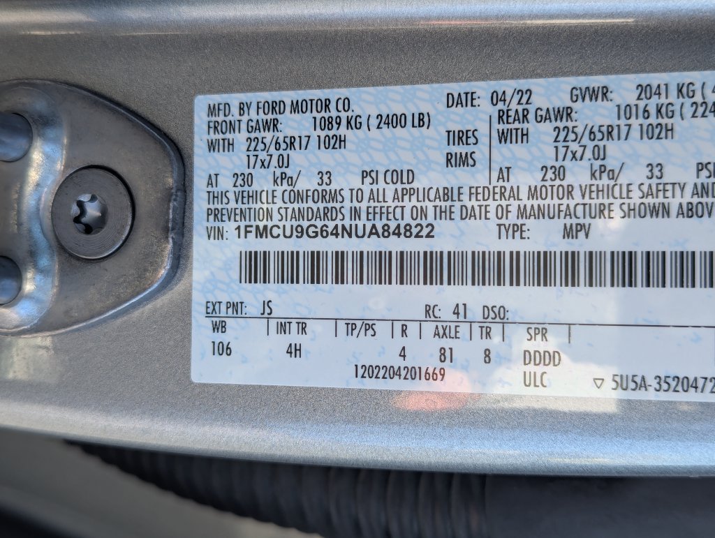 Used 2022 Ford Escape SE AWD/4WD image 33
