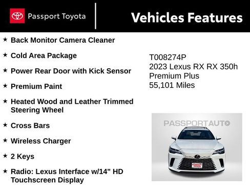 Used 2023 Lexus RX 350h w/ Cold Area Package AWD/4WD image 11