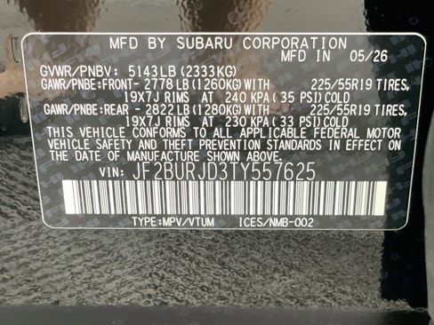 New 2026 Subaru Outback Touring XT AWD/4WD image 26