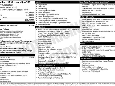 Certified 2025 Cadillac Lyriq Luxury w/ LPO, Floor Liner Package AWD/4WD image 47