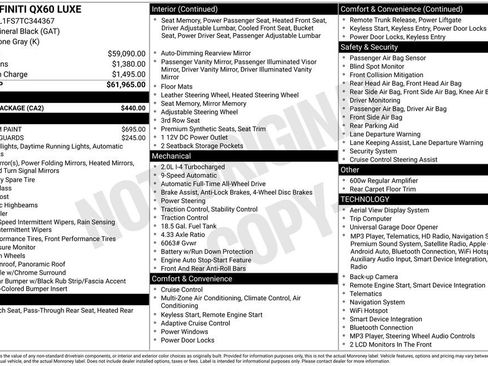 Certified 2026 INFINITI QX60 Luxe w/ Cargo Package AWD/4WD image 5