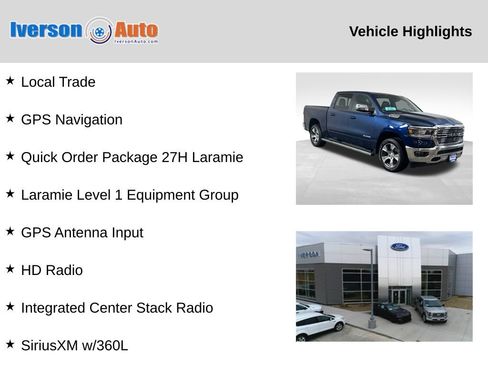 Used 2023 RAM 1500 Laramie AWD/4WD image 2
