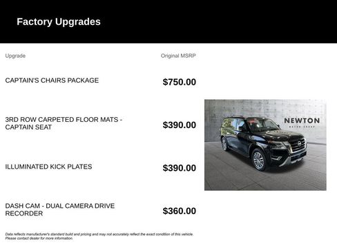 Used 2023 Nissan Armada SL w/ Captain's Chairs Package RWD image 6