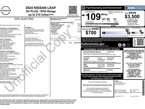 Used 2024 Nissan Leaf SV Plus FWD image 2