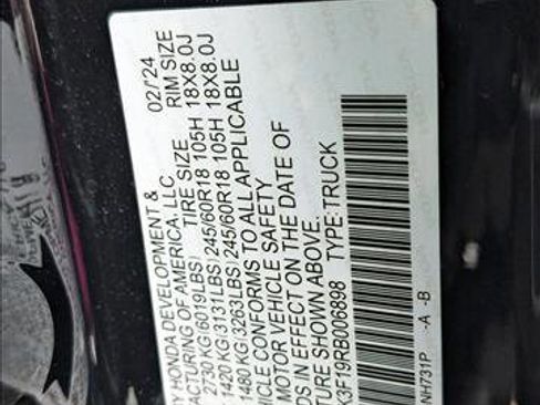 New 2024 Honda Ridgeline Sport image 18