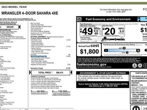 Used 2023 Jeep Wrangler Unlimited Sahara w/ Cold Weather Group image 11