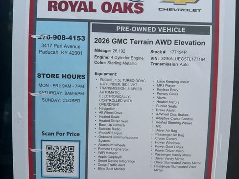 Used 2026 GMC Terrain Elevation AWD/4WD image 29