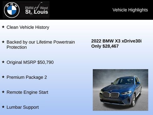 Used 2022 BMW X3 xDrive30i image 8