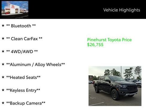 Used 2019 Ford Ranger XLT w/ Equipment Group 302A Luxury image 7