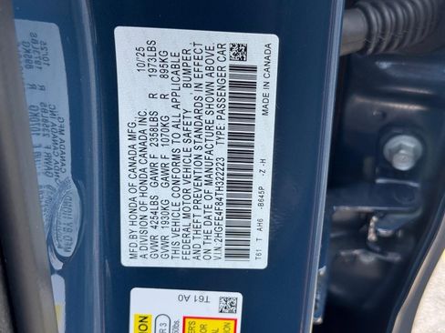 Certified 2026 Honda Civic FWD Hybrid Sedan image 27