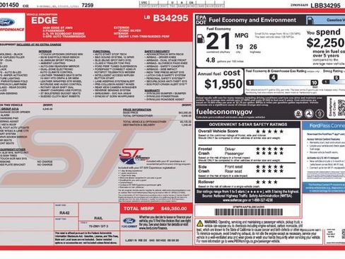 Used 2020 Ford Edge ST w/ Equipment Group 401A AWD/4WD image 42
