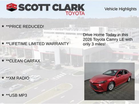 Used 2026 Toyota Camry LE w/ Convenience Package FWD image 12