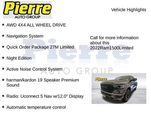 Used 2022 RAM 1500 Limited w/ Night Edition AWD/4WD image 7
