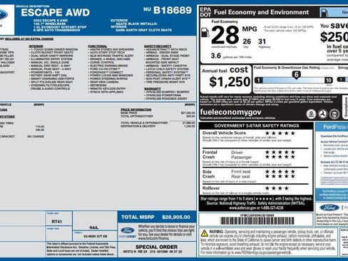 Used 2022 Ford Escape S AWD/4WD image 26
