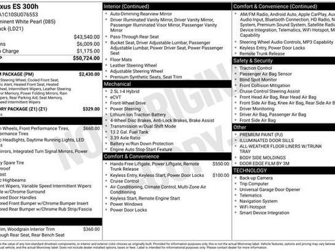New 2025 Lexus ES 300h w/ Premium Package image 26