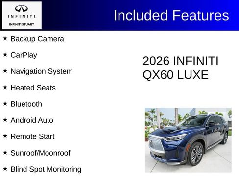 Certified 2026 INFINITI QX60 Luxe w/ Cargo Package FWD image 3
