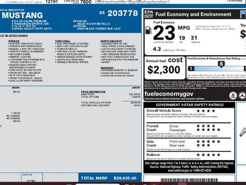 Used 2014 Ford Mustang Premium w/ Equipment Group 202A image 12