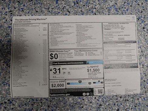 Used 2026 BMW 330i Sedan w/ Premium Package RWD image 16