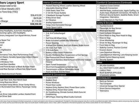 Used 2025 Subaru Legacy Sport image 38